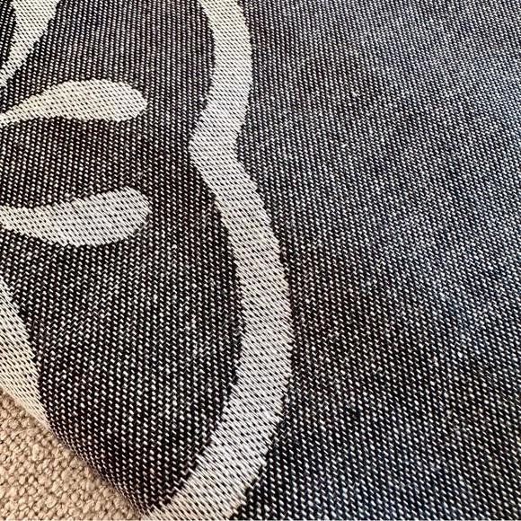 Medallion Pestamal Turkish cotton flatwoven towel black - Picture 4 of 5